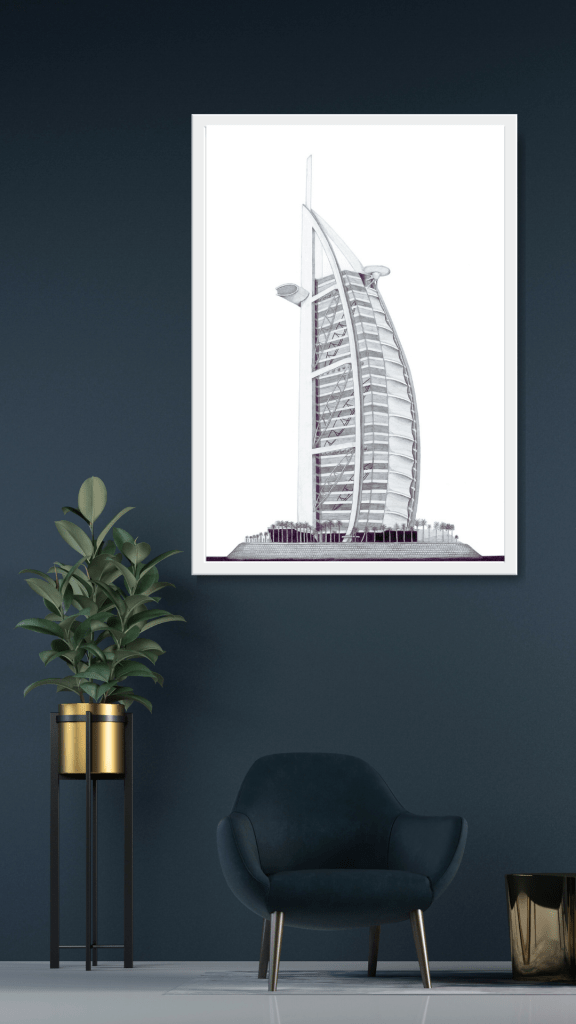 Capturing the essence of the richness and diversity of the UAE, Debbie New’s latest collection of wall art drawings highlights the beauty and grandeur of familiar elements of the UAE region and Dubai. From majestic buildings to breathtaking wildlife, the Iconic Dubai fine art wall art collection pays homage to this golden city, an eloquent narrative etched in graphite.