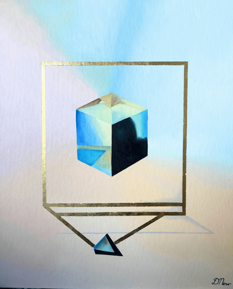 Artwork Series by Fine Artist Debbie New: Oil Paintings in a set of three with a series Title: We are all Stardust. The 3 individual paintings in this artwork series are: Serenity | Balance | Peace